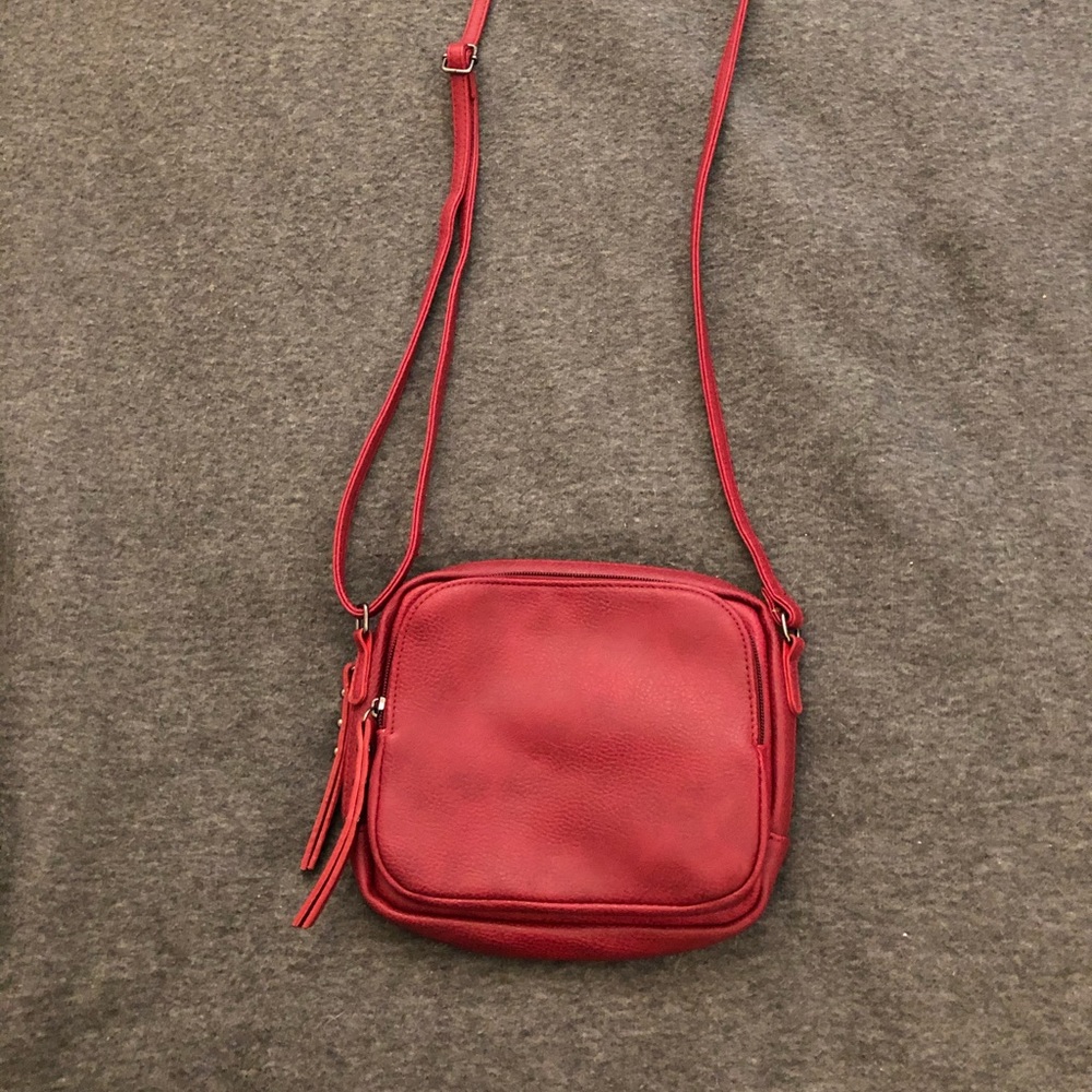 Red crossbody bag
